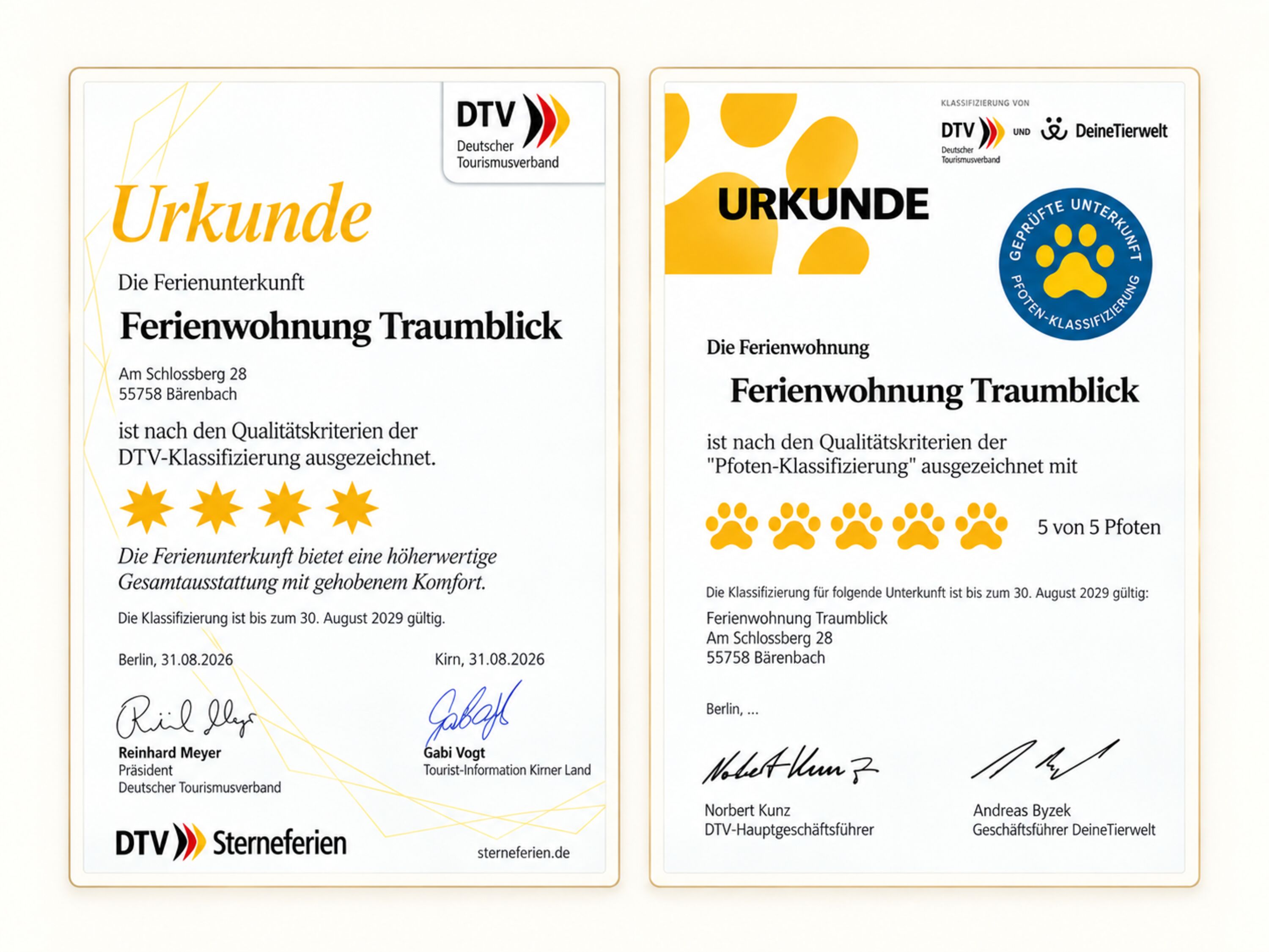 DTV Klassifzierung und Pfozen-Klassifzierung