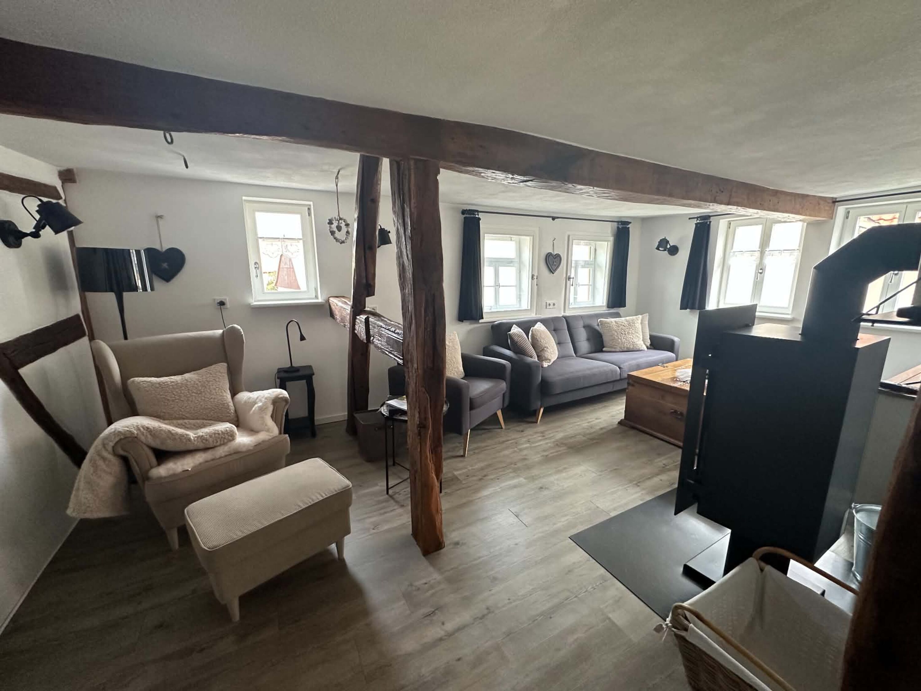 Wohnzimmer OG mit Kamin