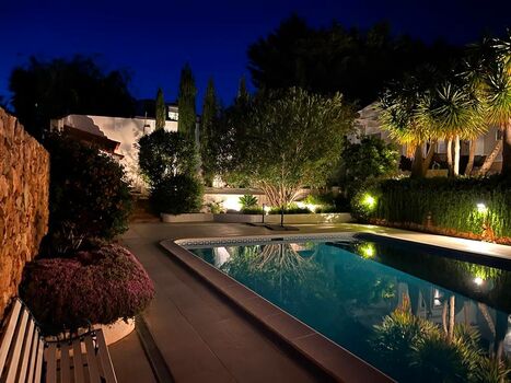 abends am Pool