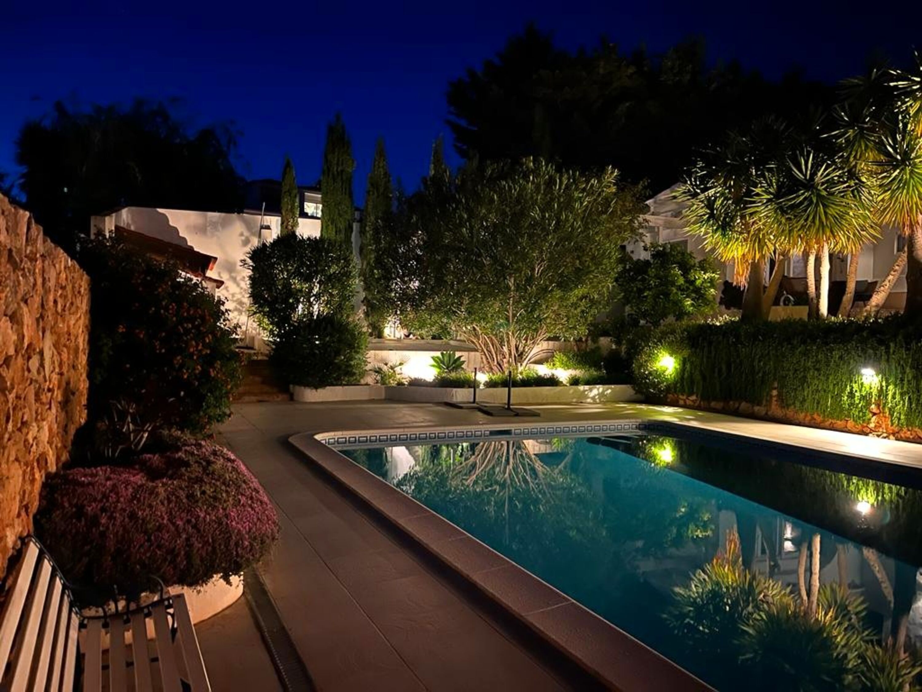abends am Pool