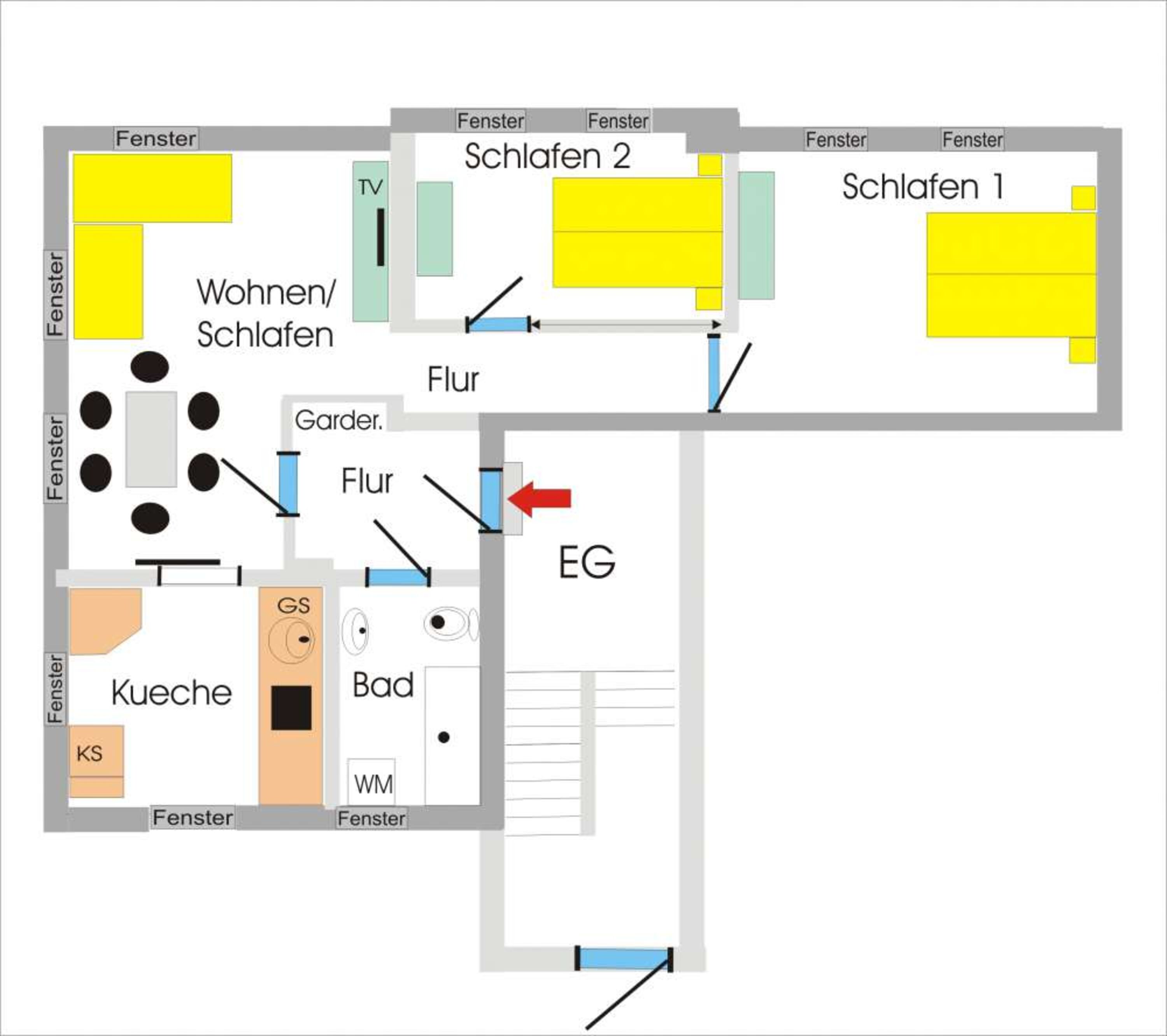 Grundriss der FeWo