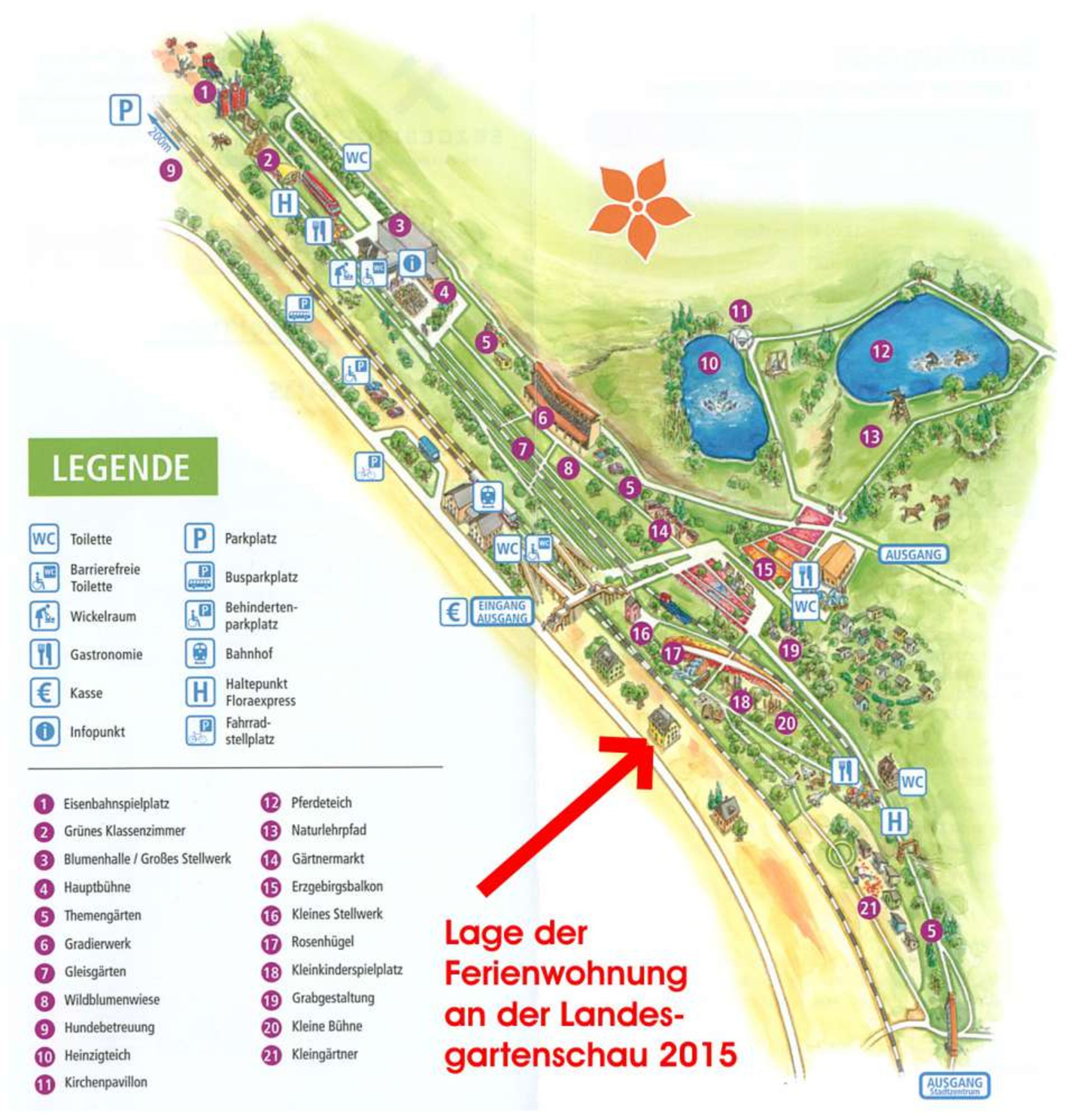 Lage der Wohnung an der Landesgartenschau