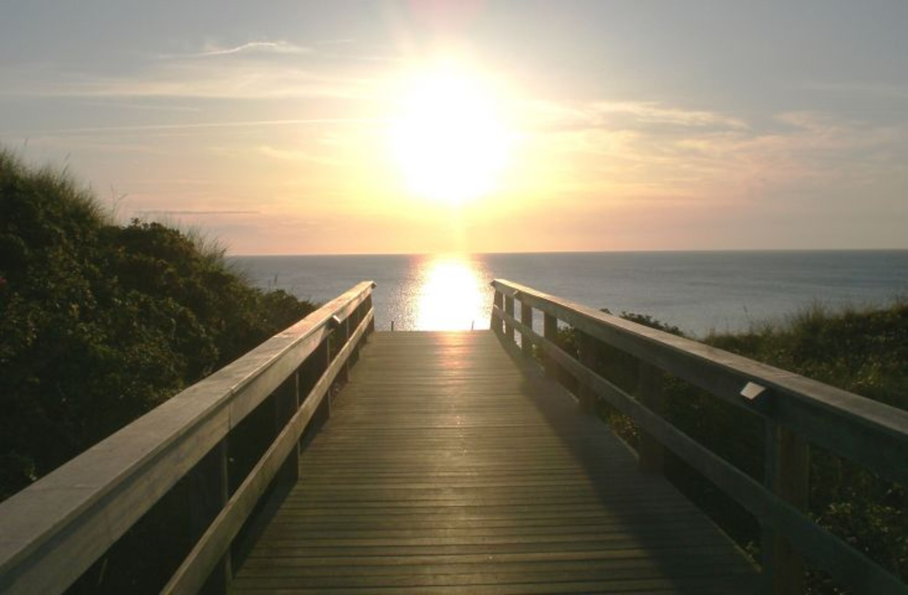 Sonnenuntergang am Strandübergang
