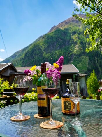 Heimische Weine mit Bergblick genießen
