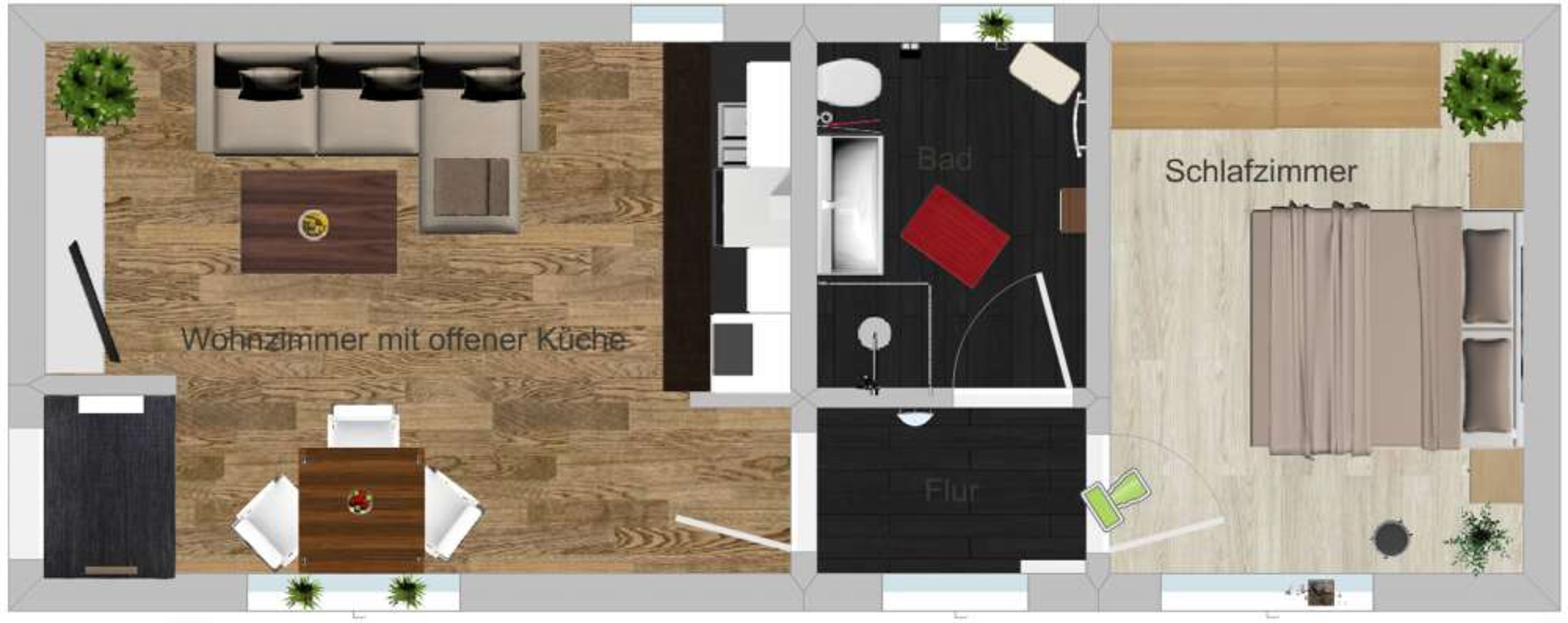 Grundriss der Wohnung