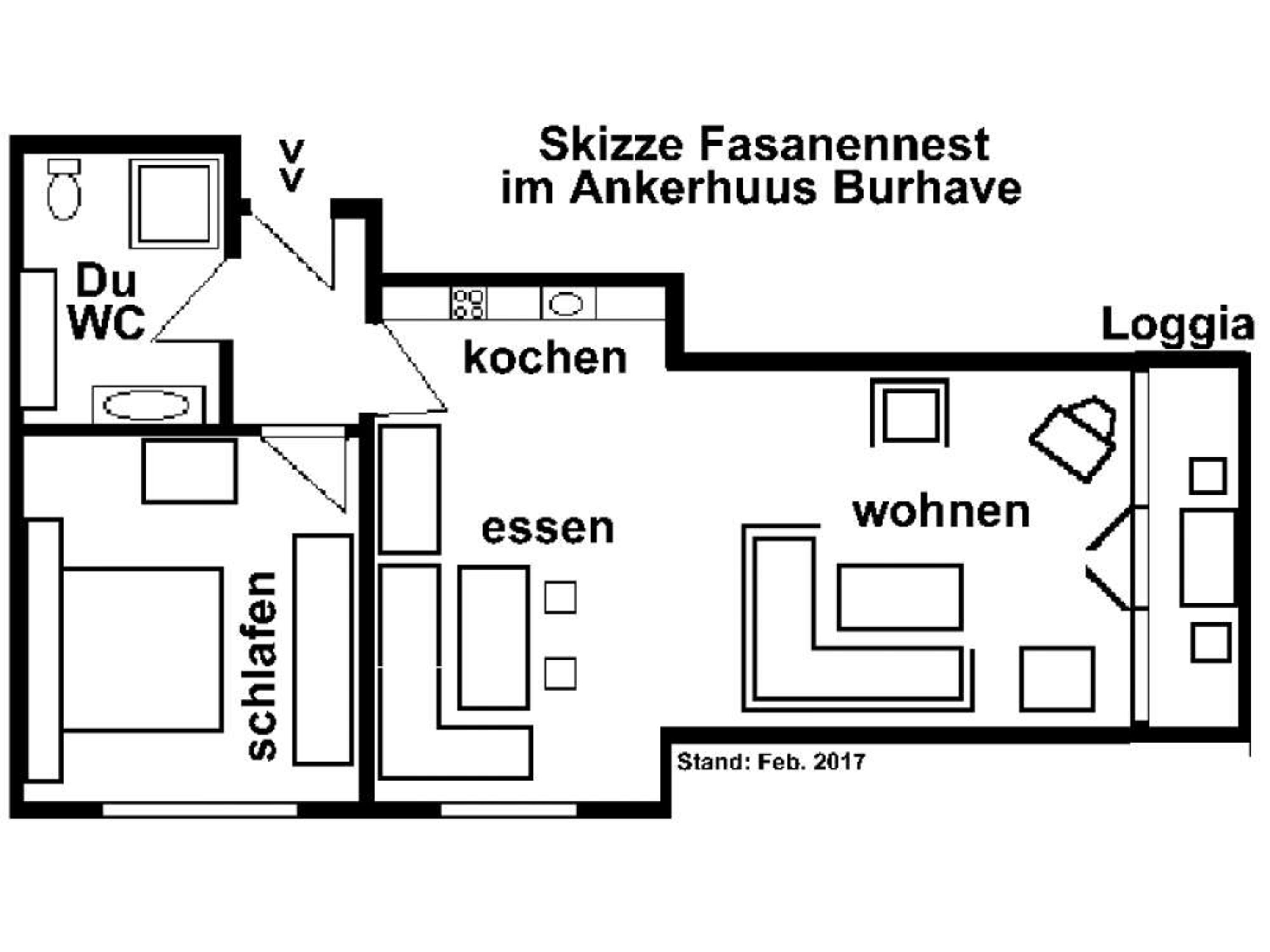 eine Skizze der Wohnung