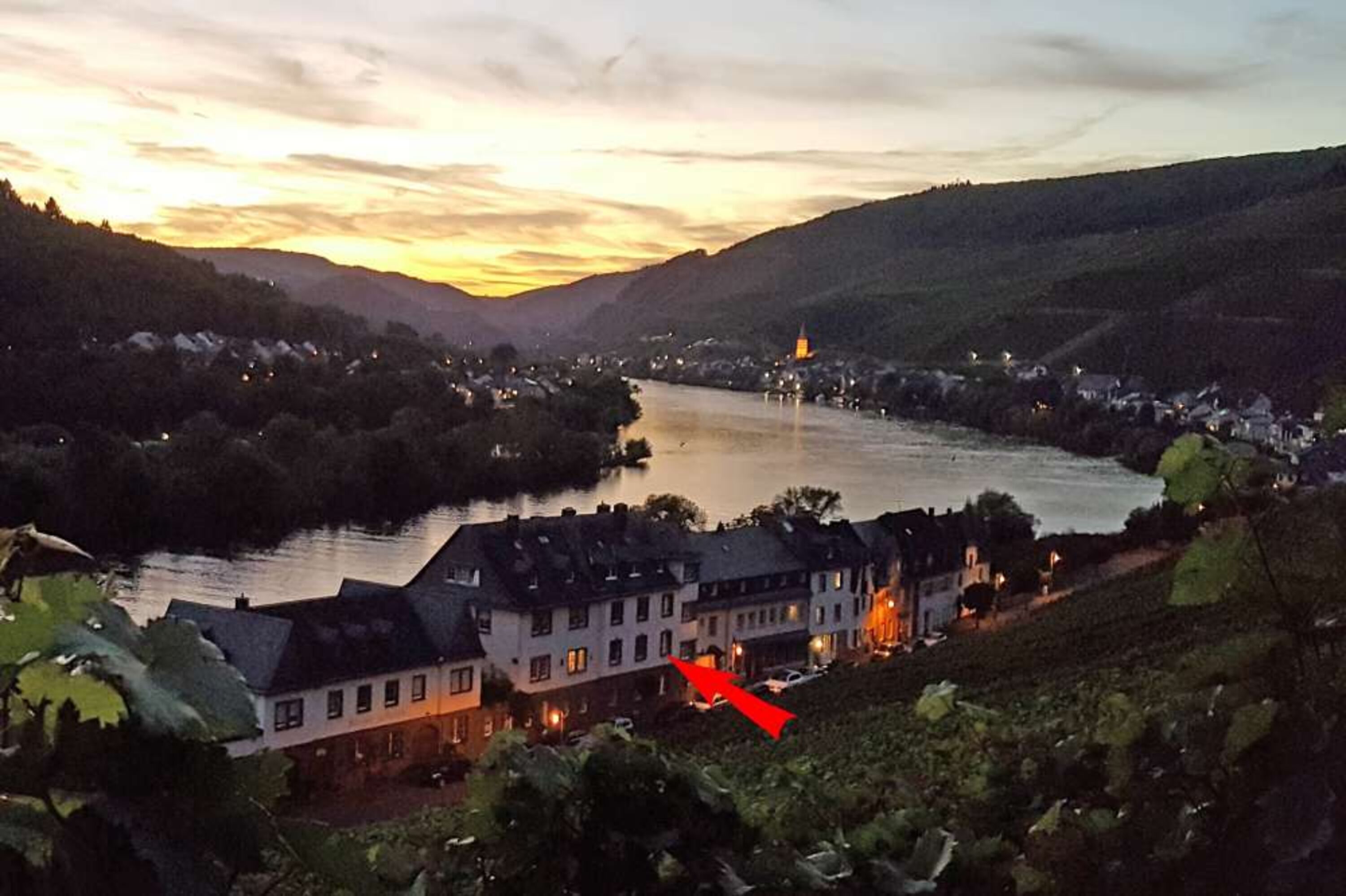 Sonnenuntergang am Ferienhaus