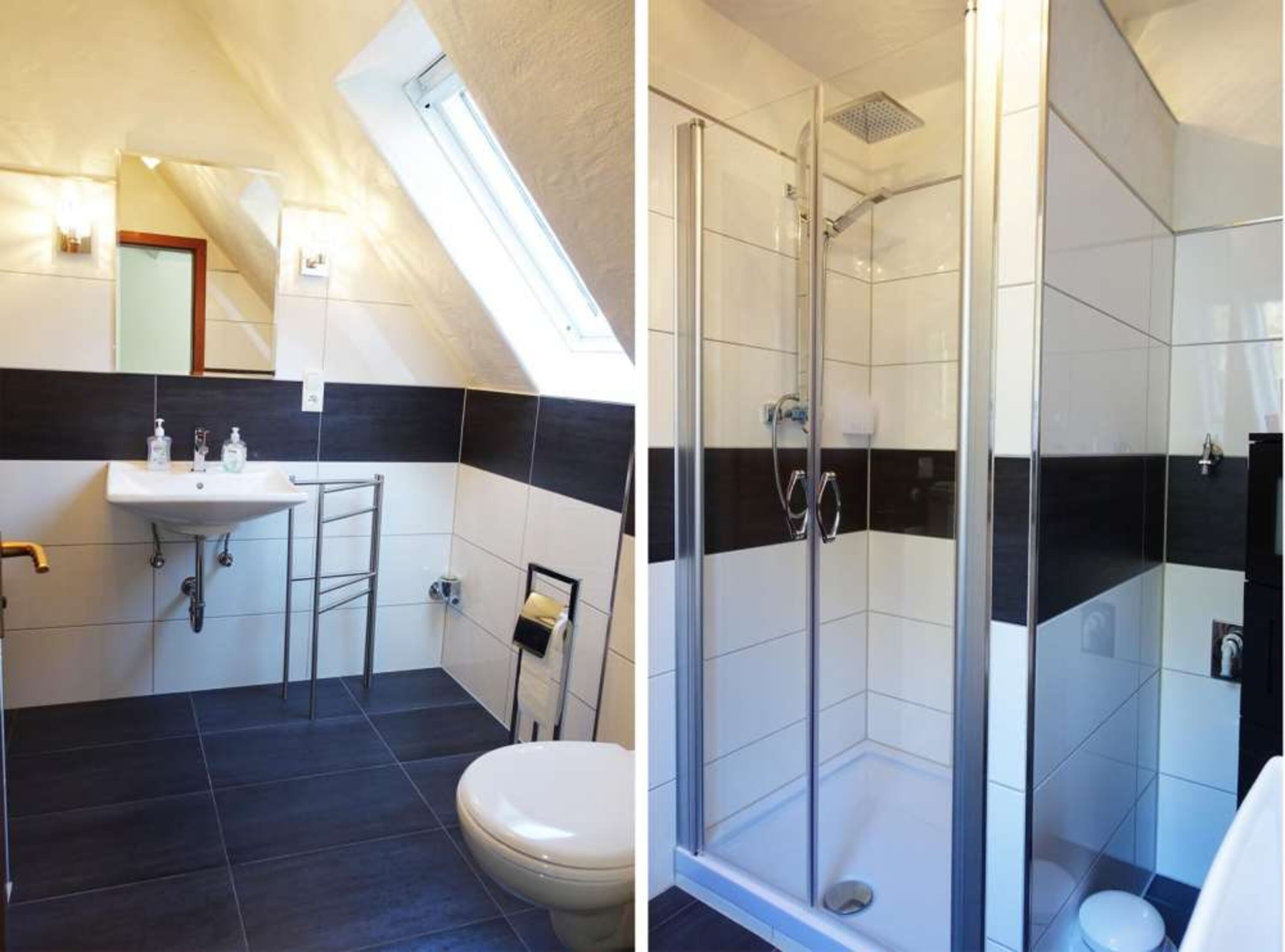 Neues Bad mit Dusche und WC