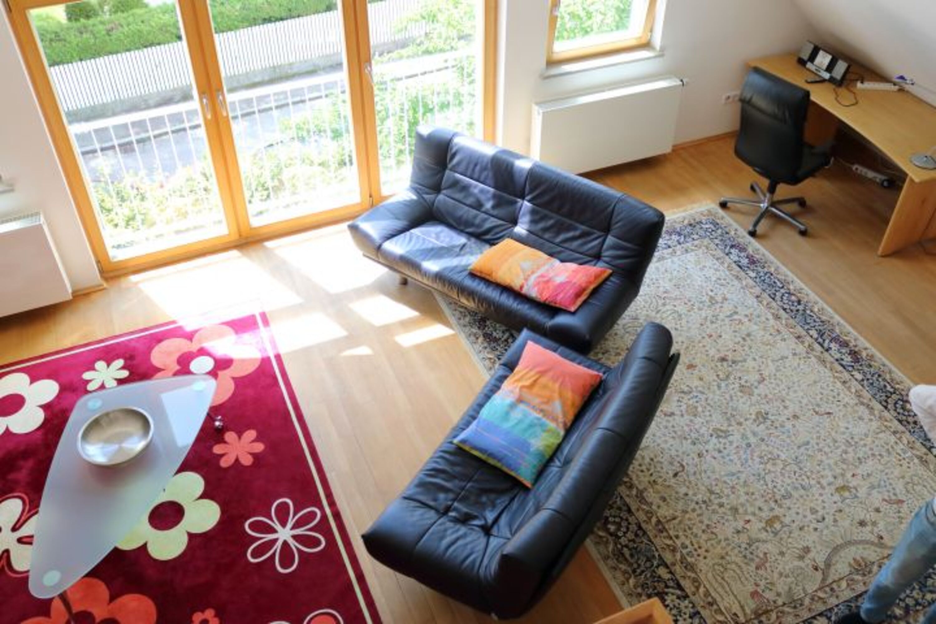 Wohnzimmer aus Sicht von der Galerie