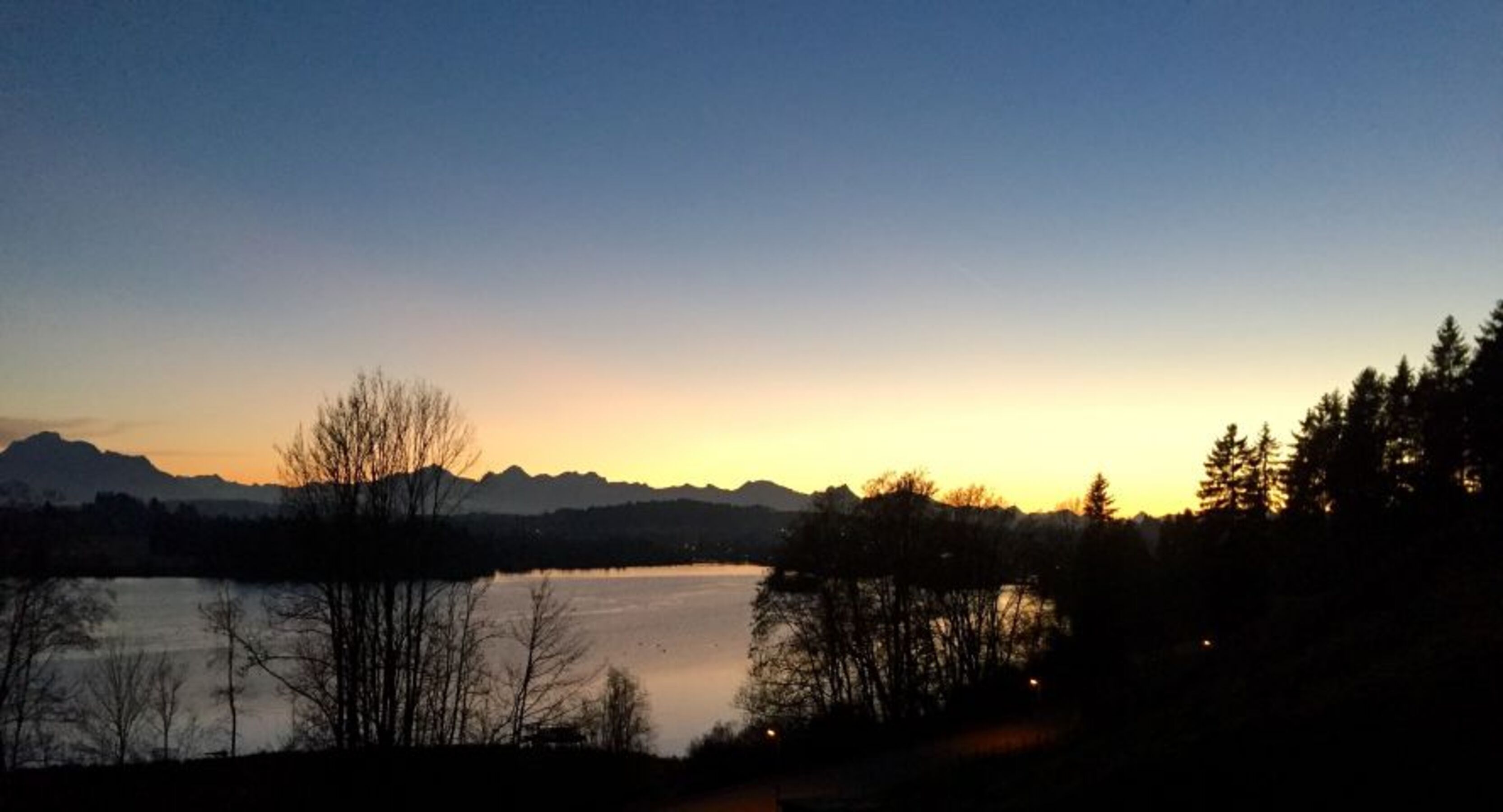 Abendstimmung überm Lechsee - Ausblick vom Ferienhaus