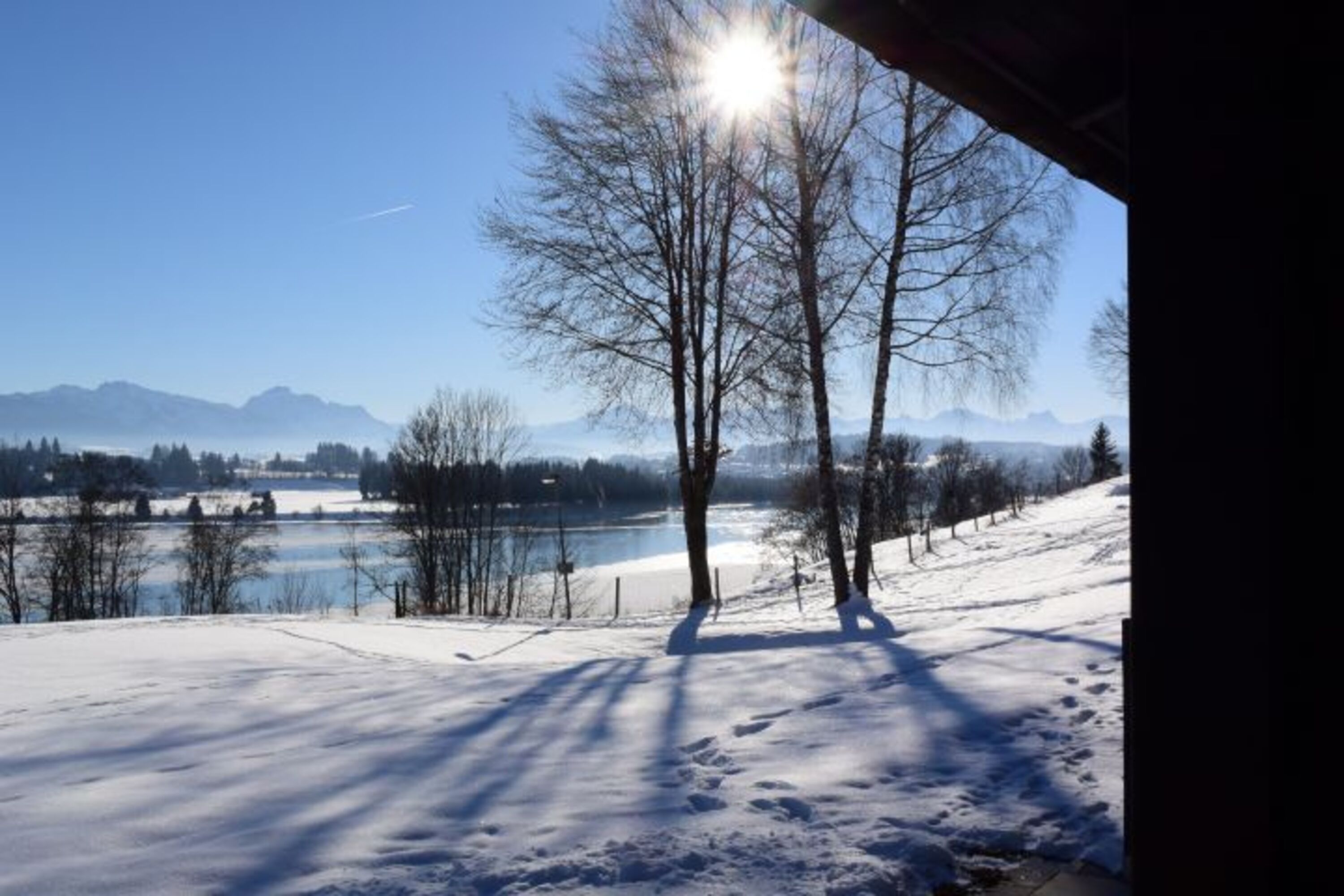 Winterausblick vom Ferienhaus