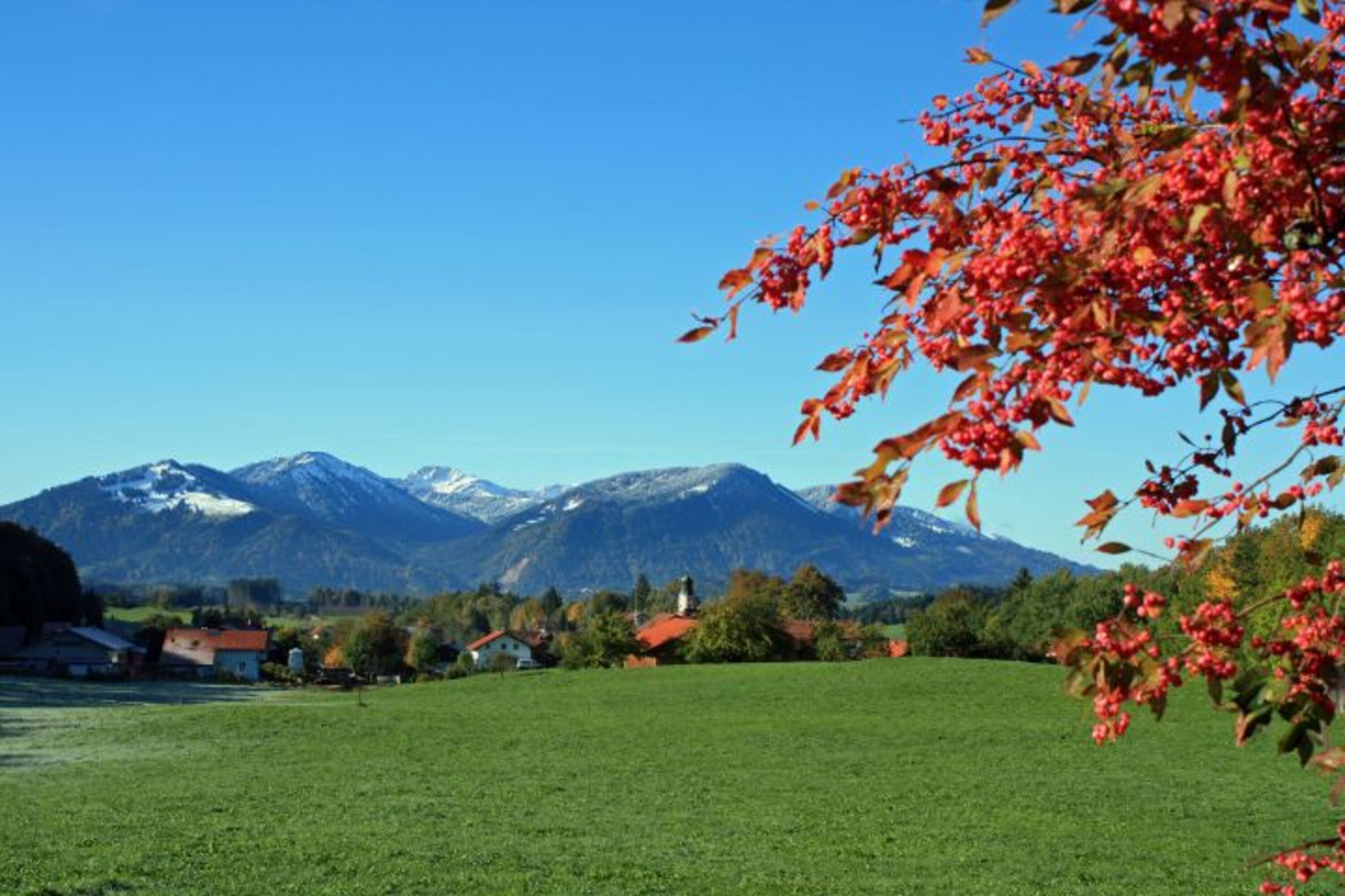 Blick auf das idyllische Rottach
