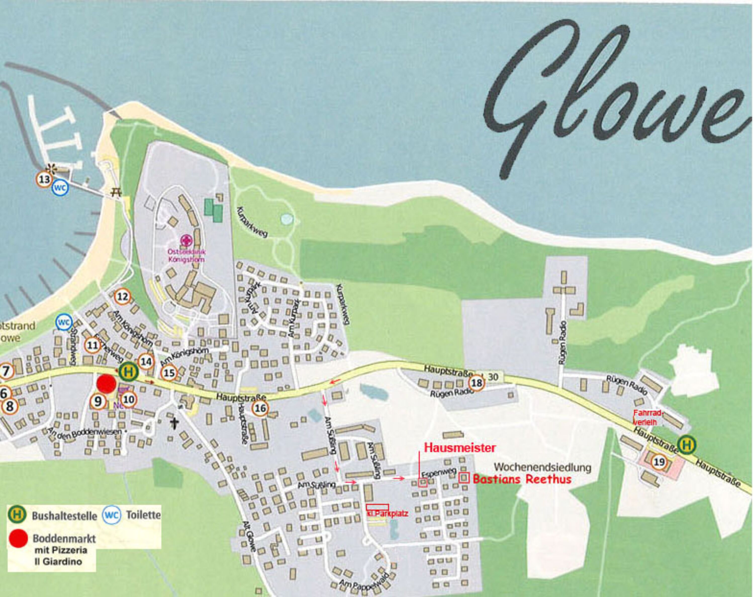 Lageplan Glowe