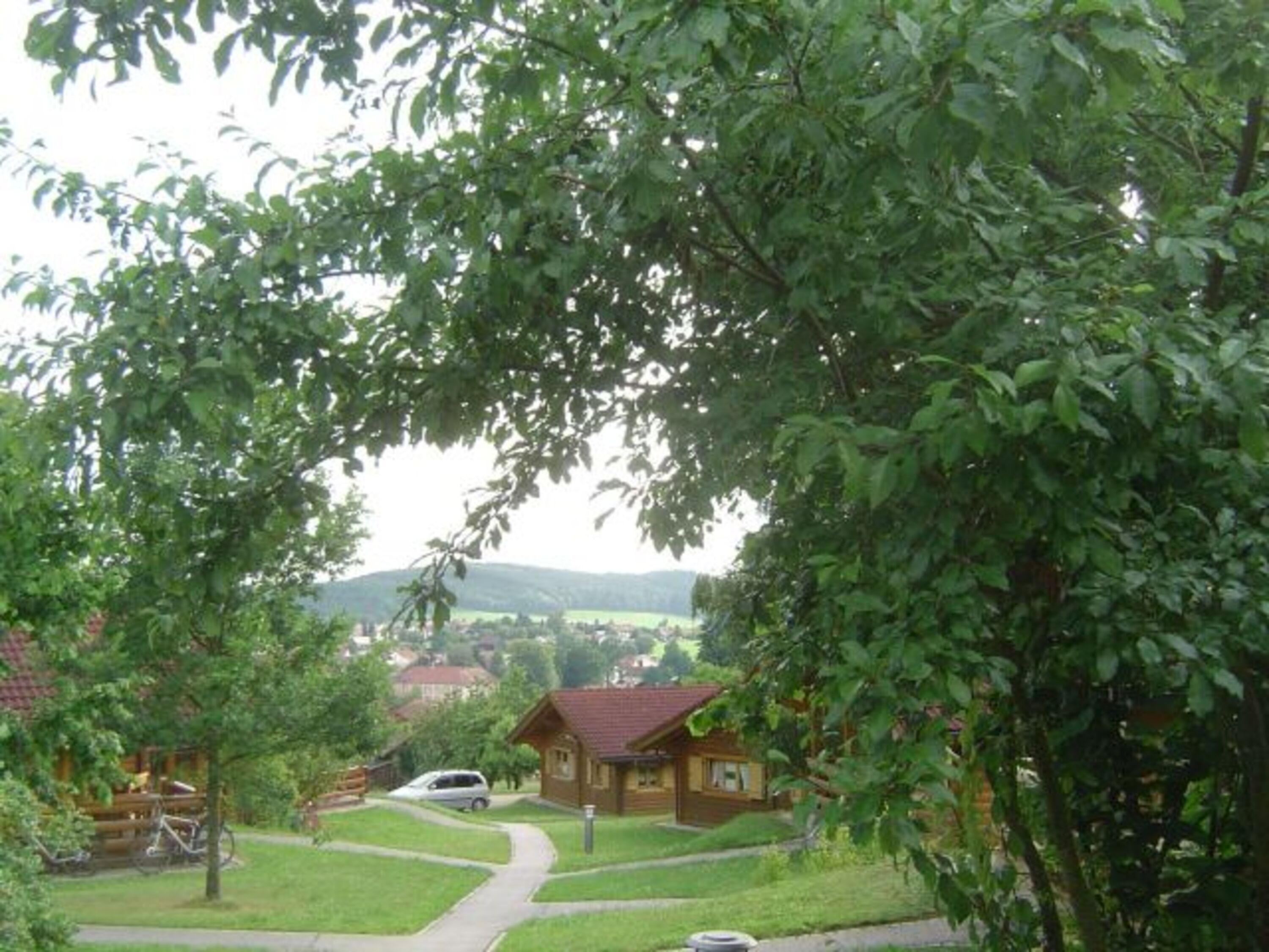 Blick auf Stamsried mit dem Barockschloß