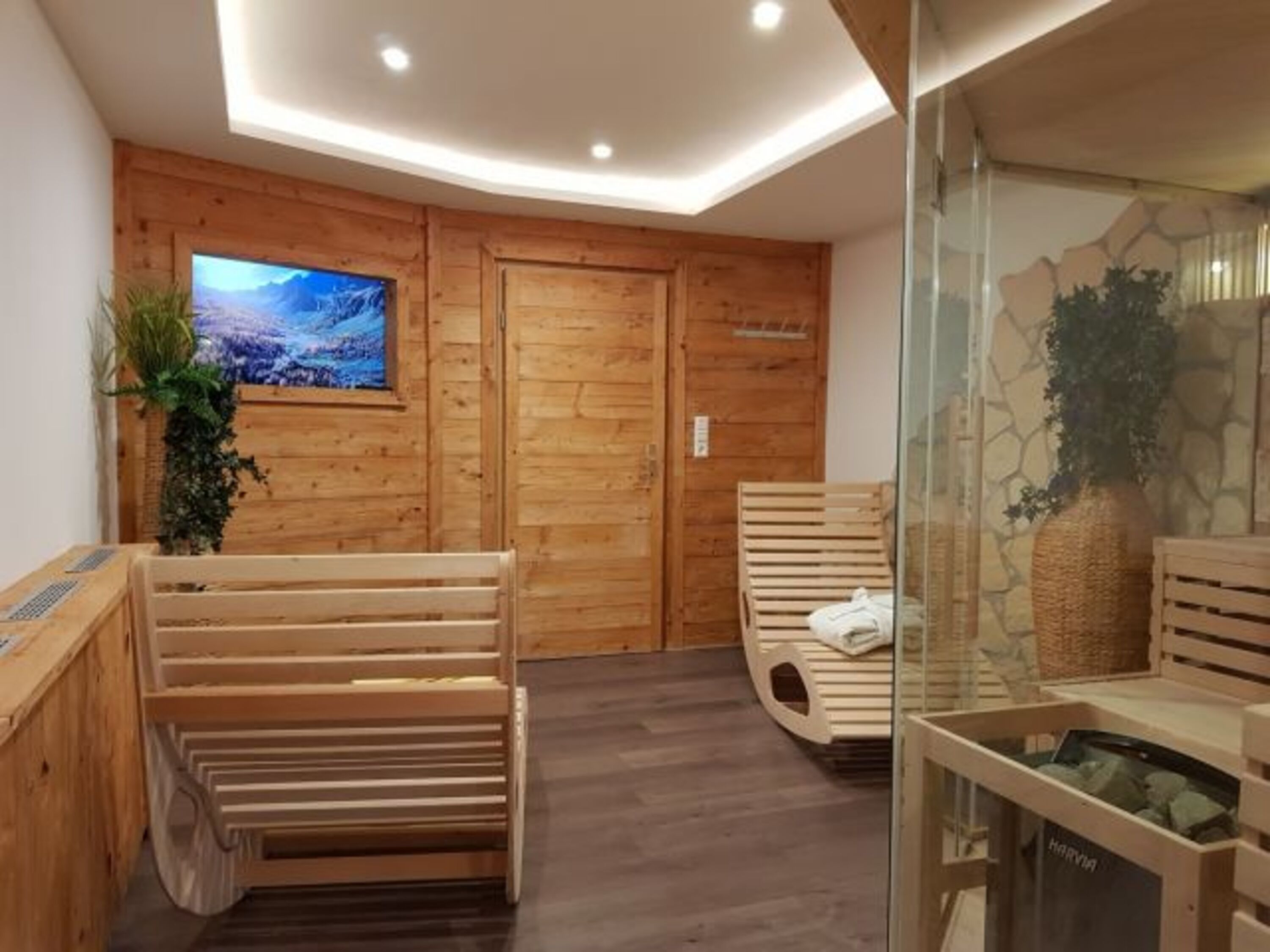 Sauna mit Wellnessmusik
