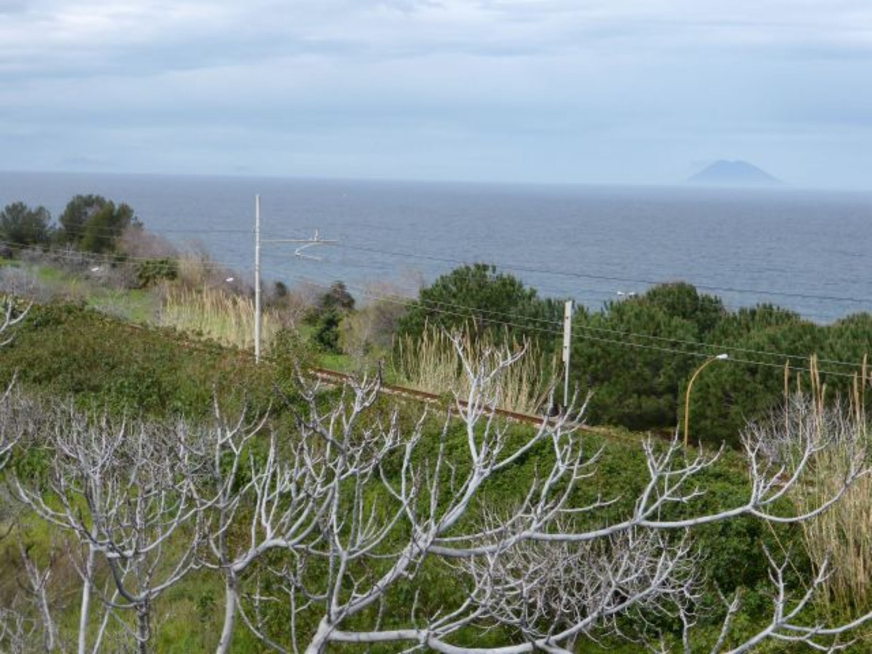 Blick von der Terrasse zum Stromboli