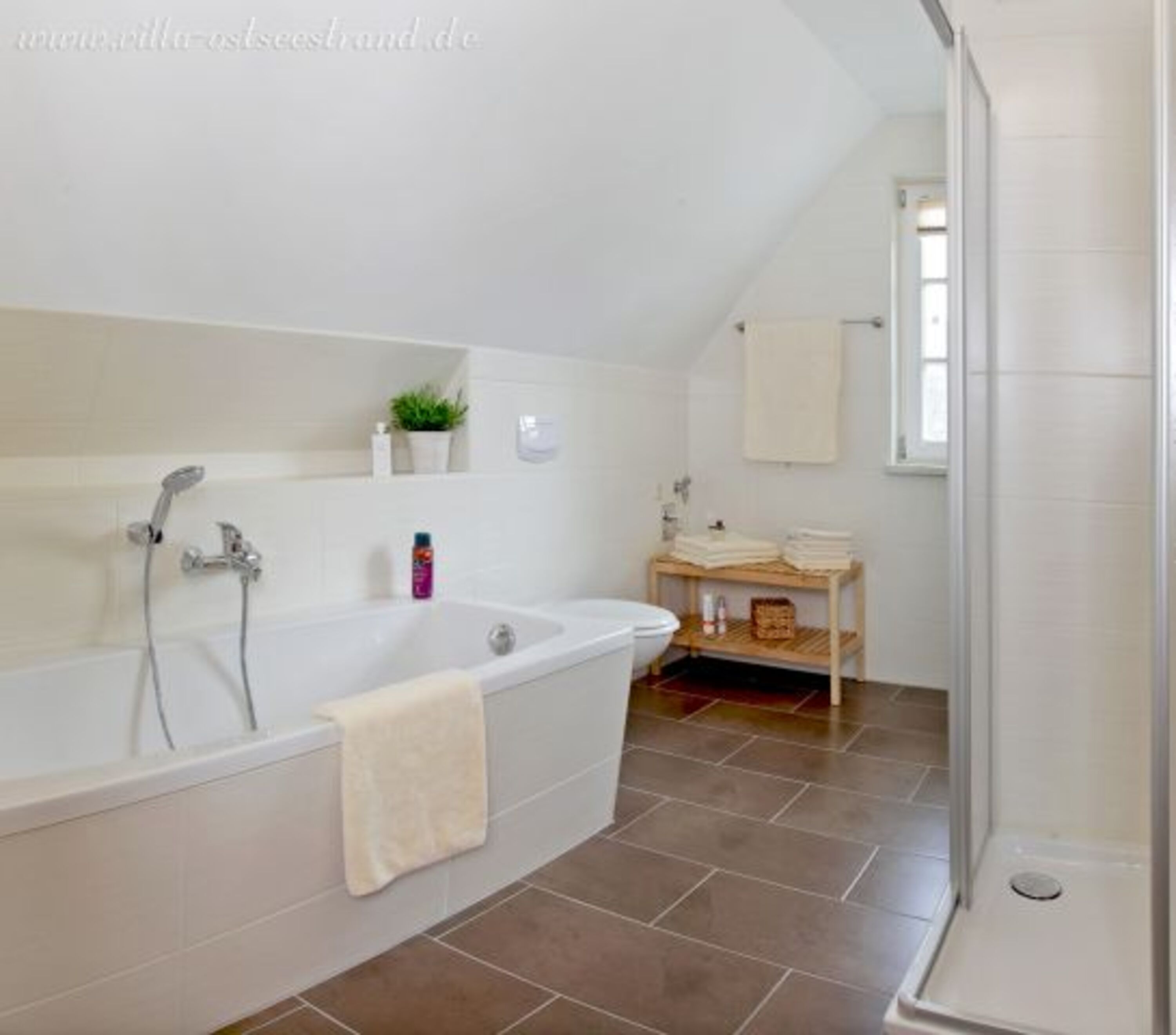 Bad mit Dusche/WC und Badewanne