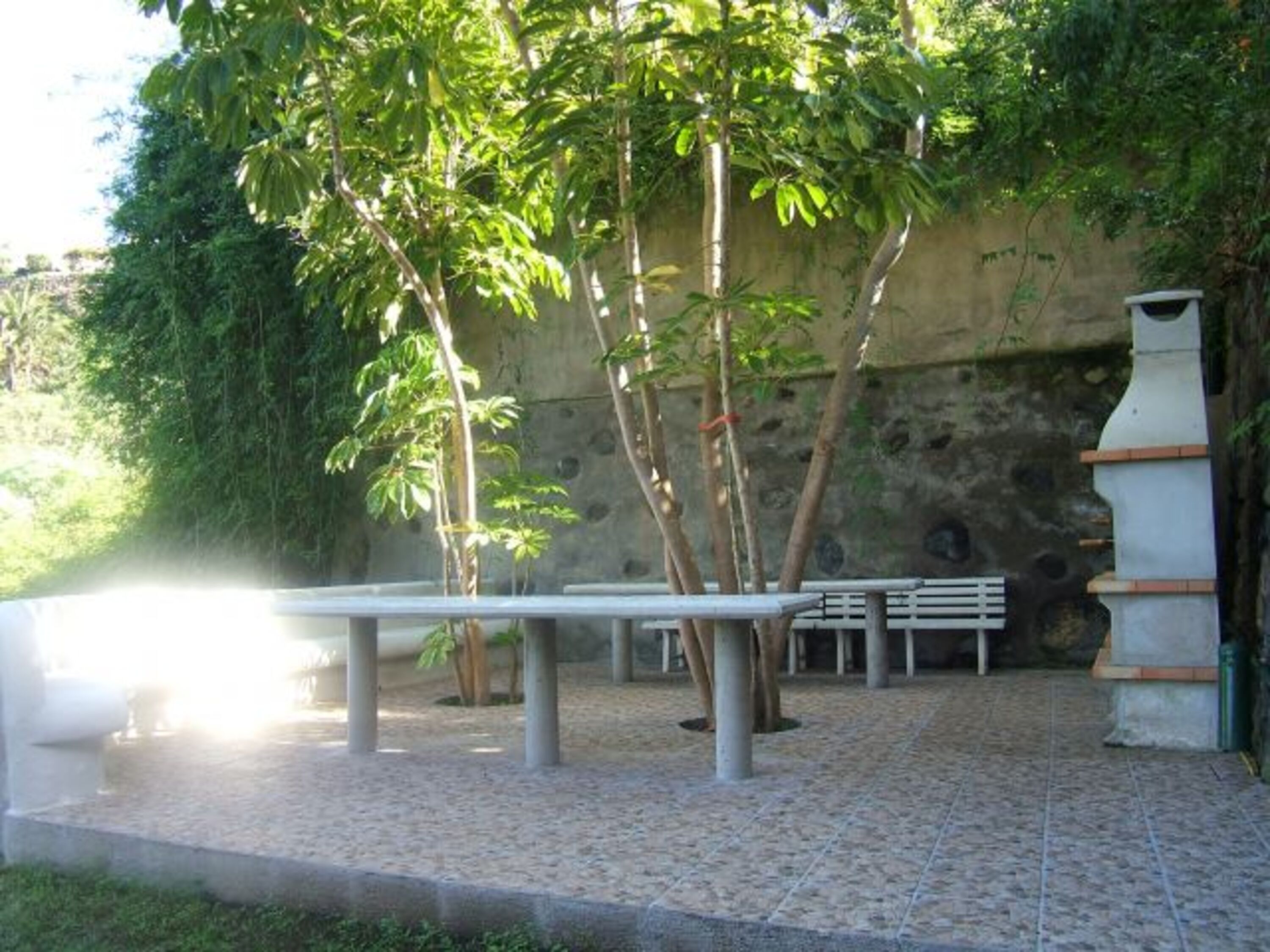 Blick auf den Grillplatz