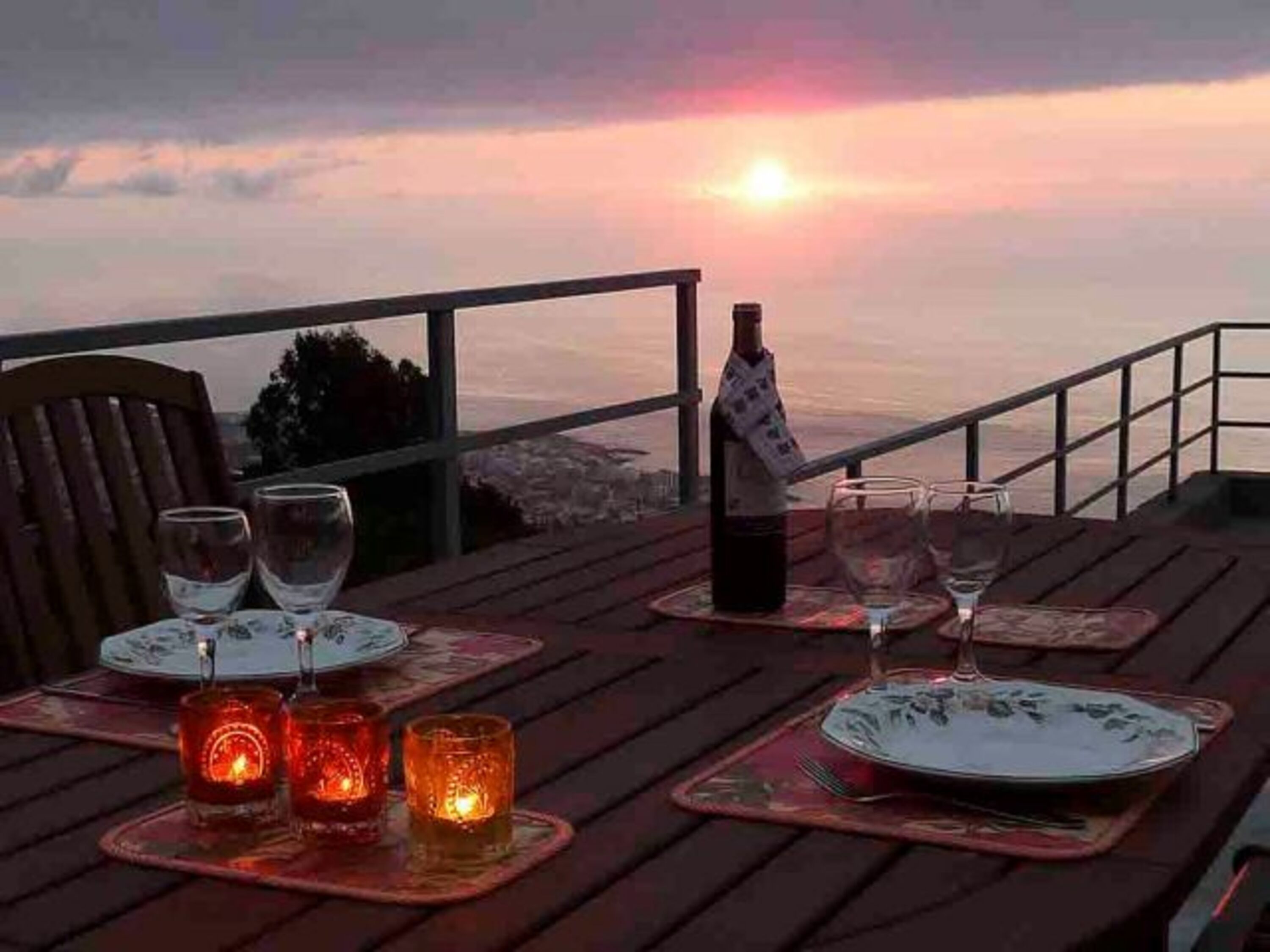 Abend-Romantik auf einer der Terrassen