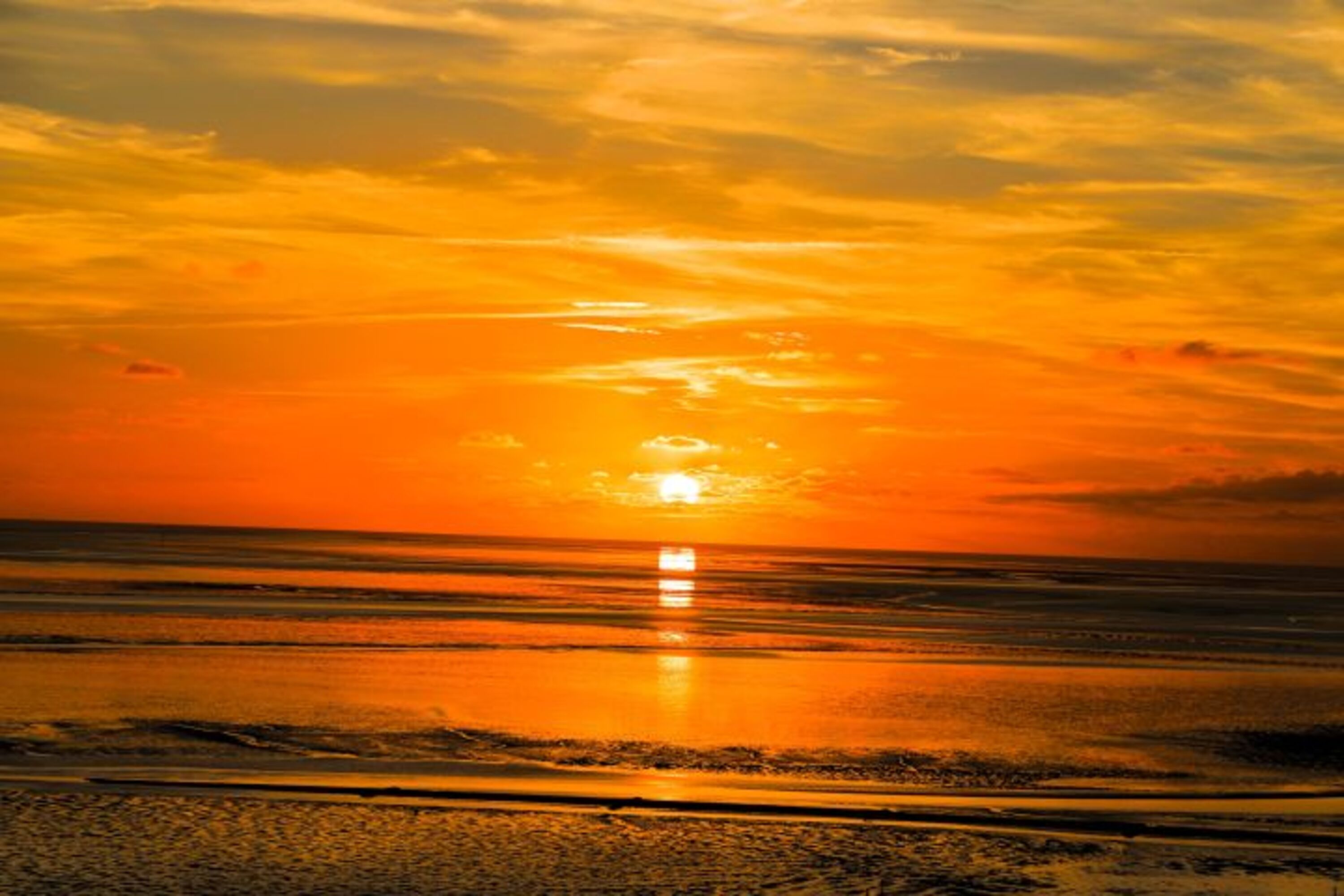 Sonnenuntergang über dem Meer
