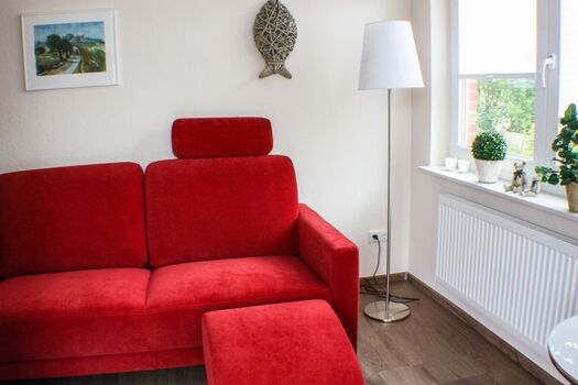Die Sitzecke im Wohnzimmer