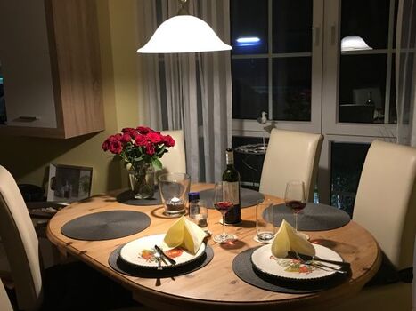 Essbereich in Abendstimmung