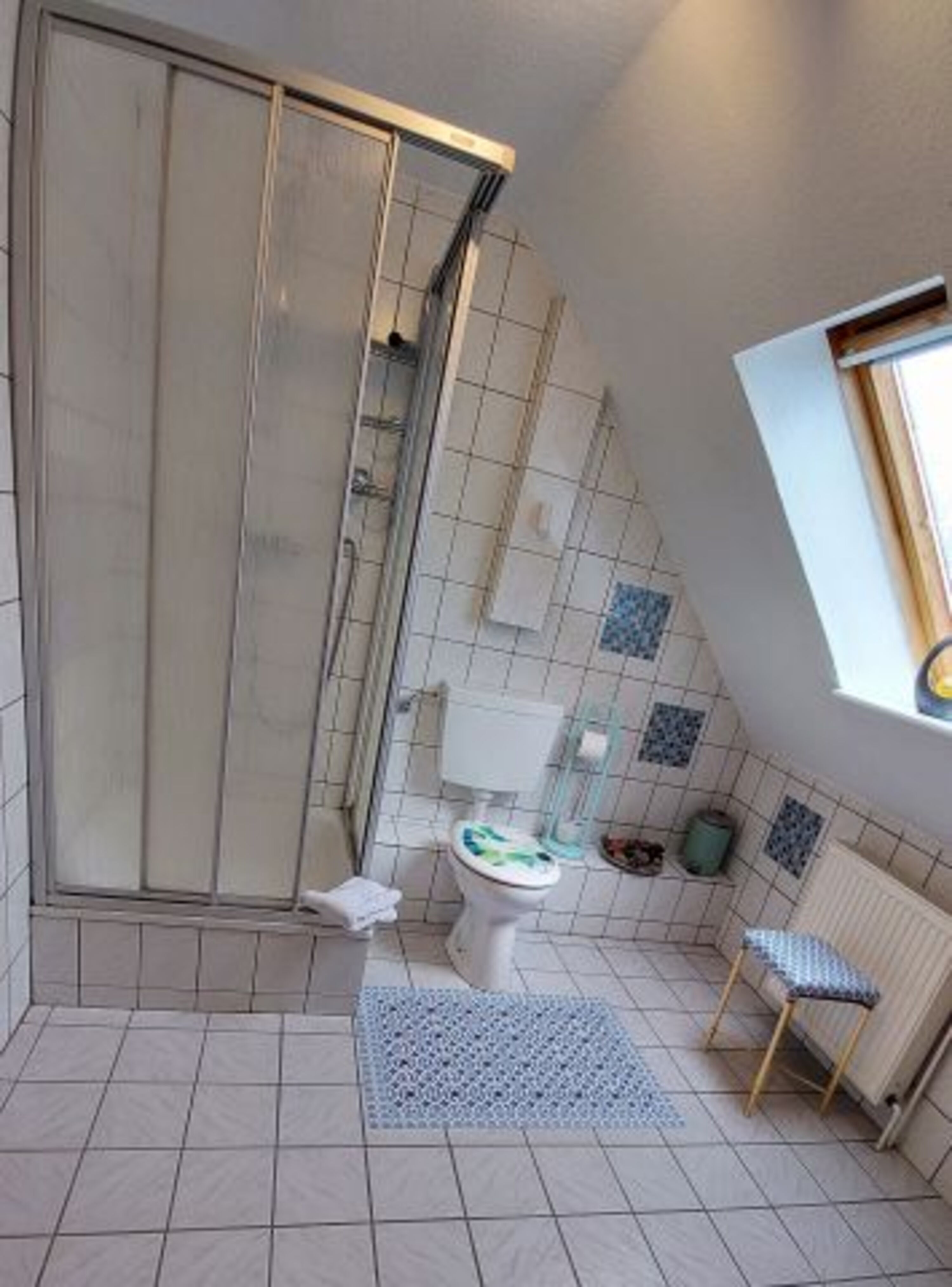 Dusche und WC Tageslicht