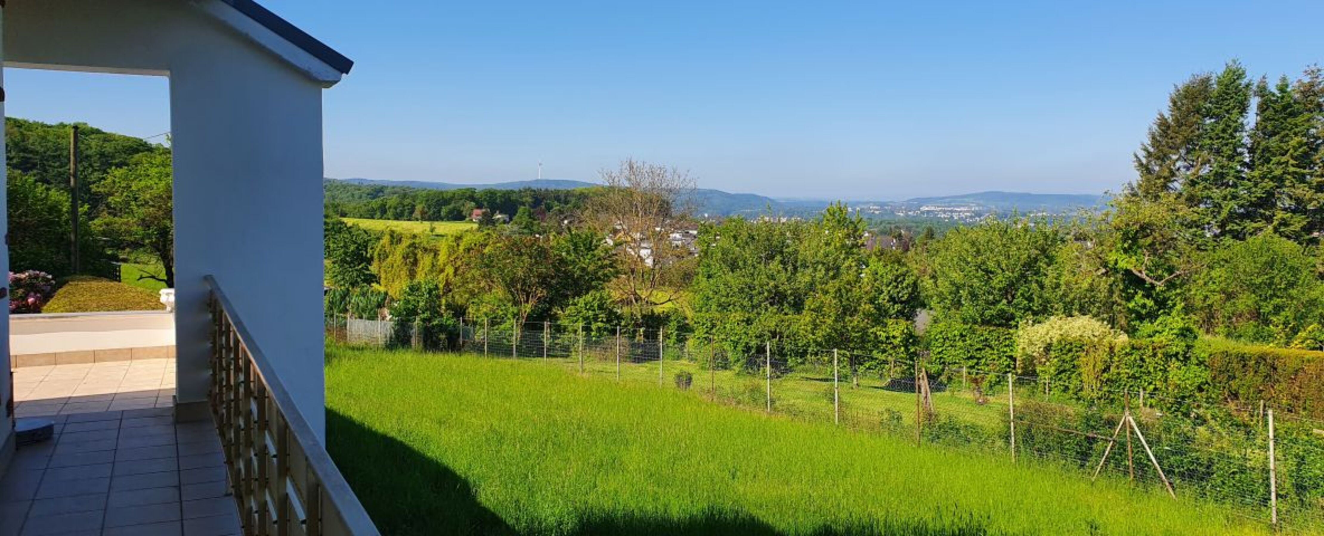 Die Aussicht vom Balkon