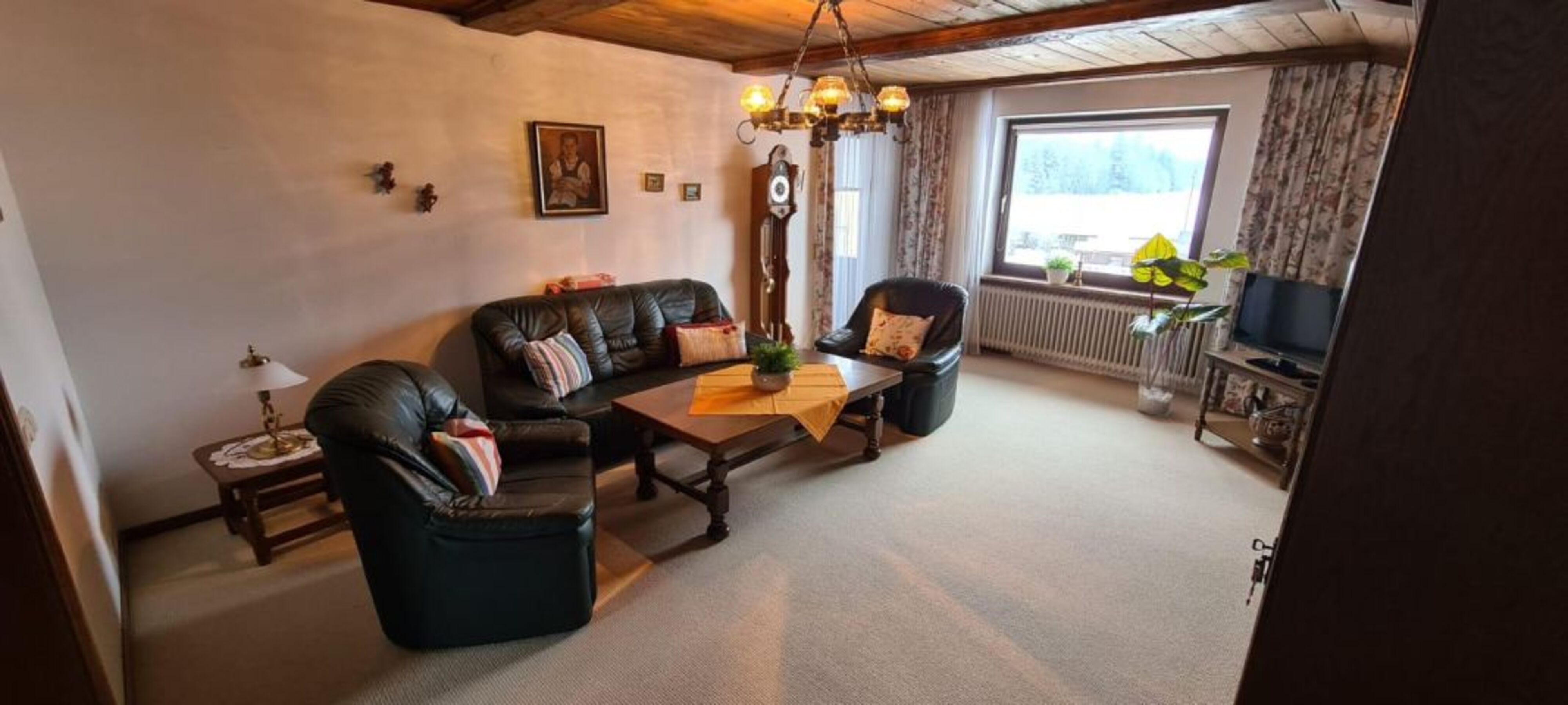 Gemütliche Ledercouchkombi
