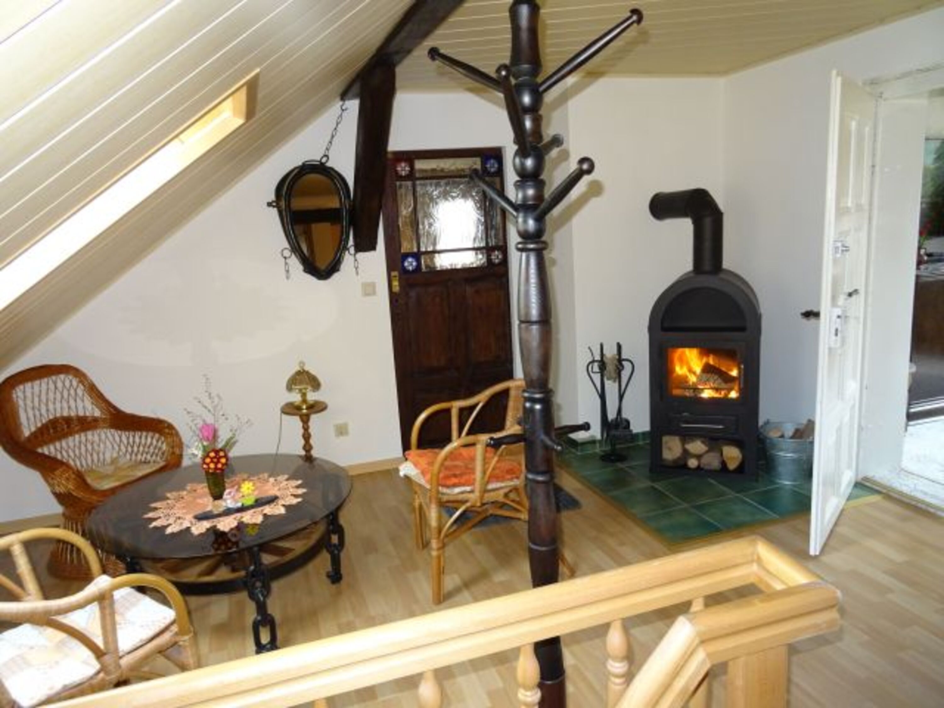 Diele mit Kaminofen