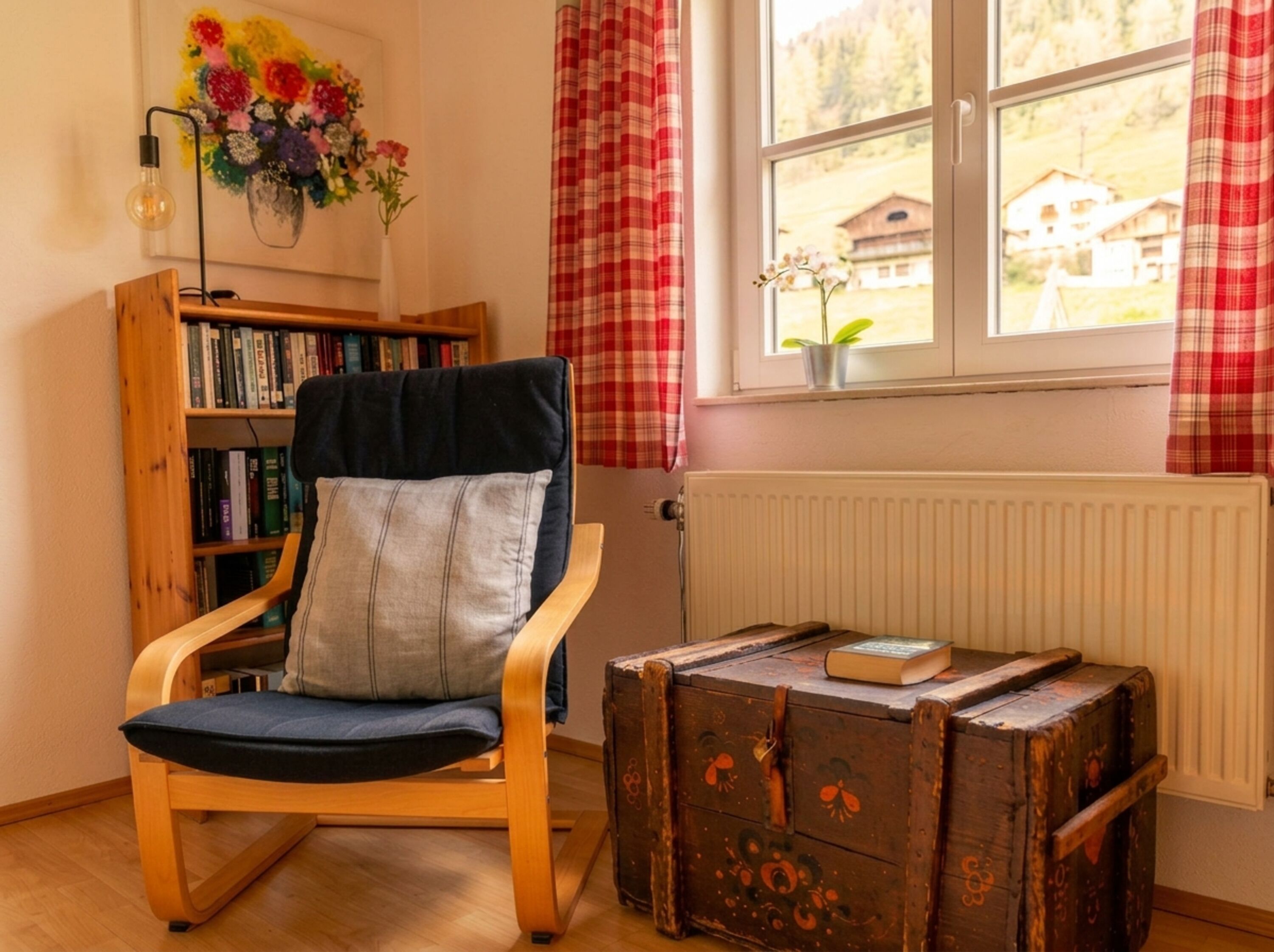 Ruhige Leseecke zum Lesen und Entspannen