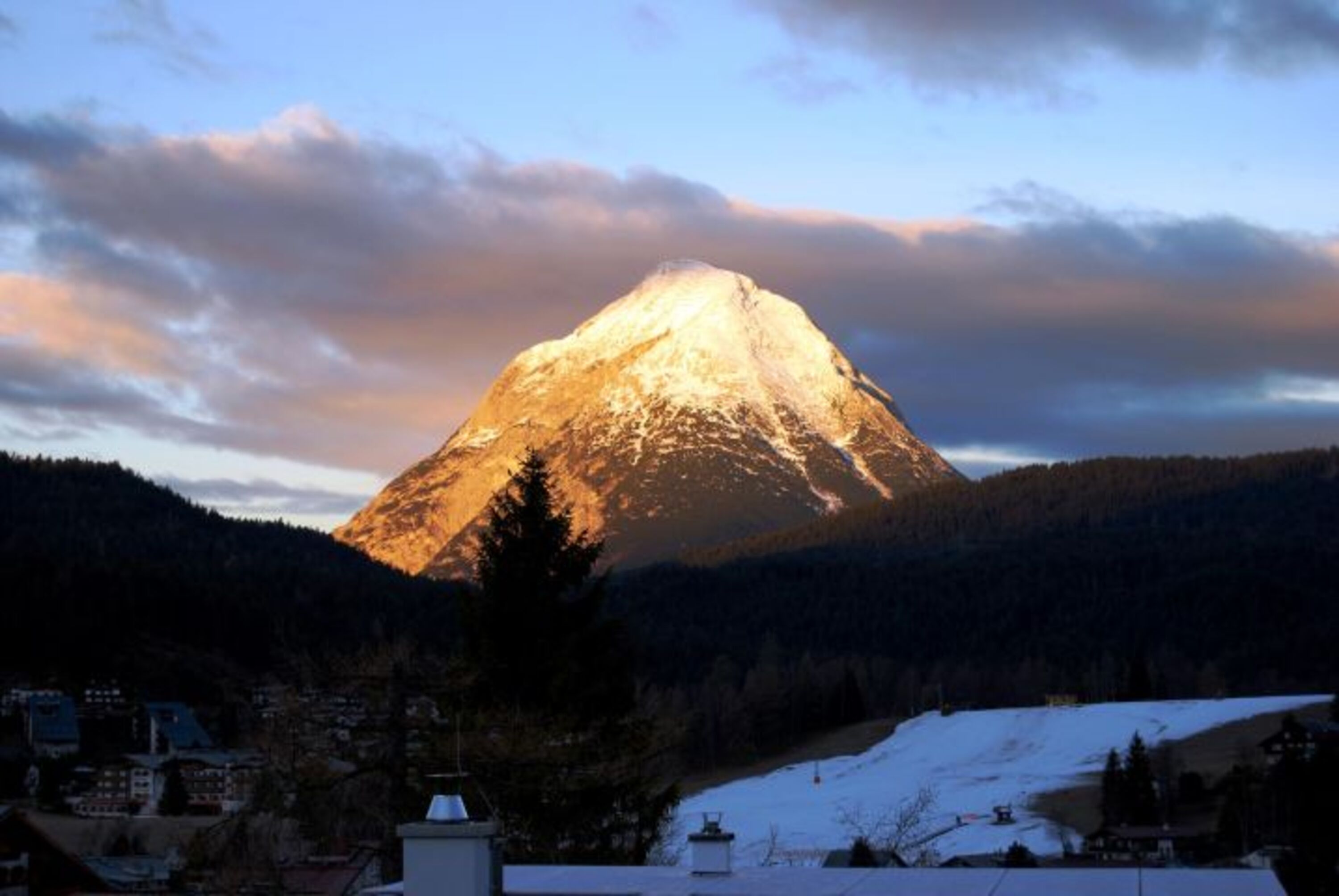 Aussicht zur Hohen Munde am Morgen