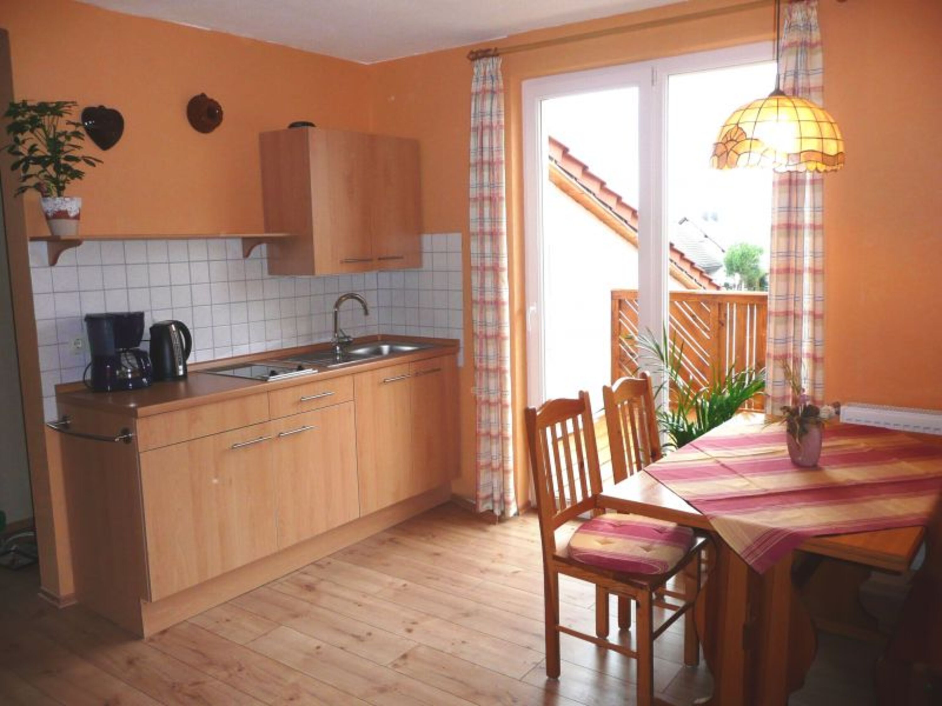 Der Wohnraum in der Ferienwohnung Reiterpfad