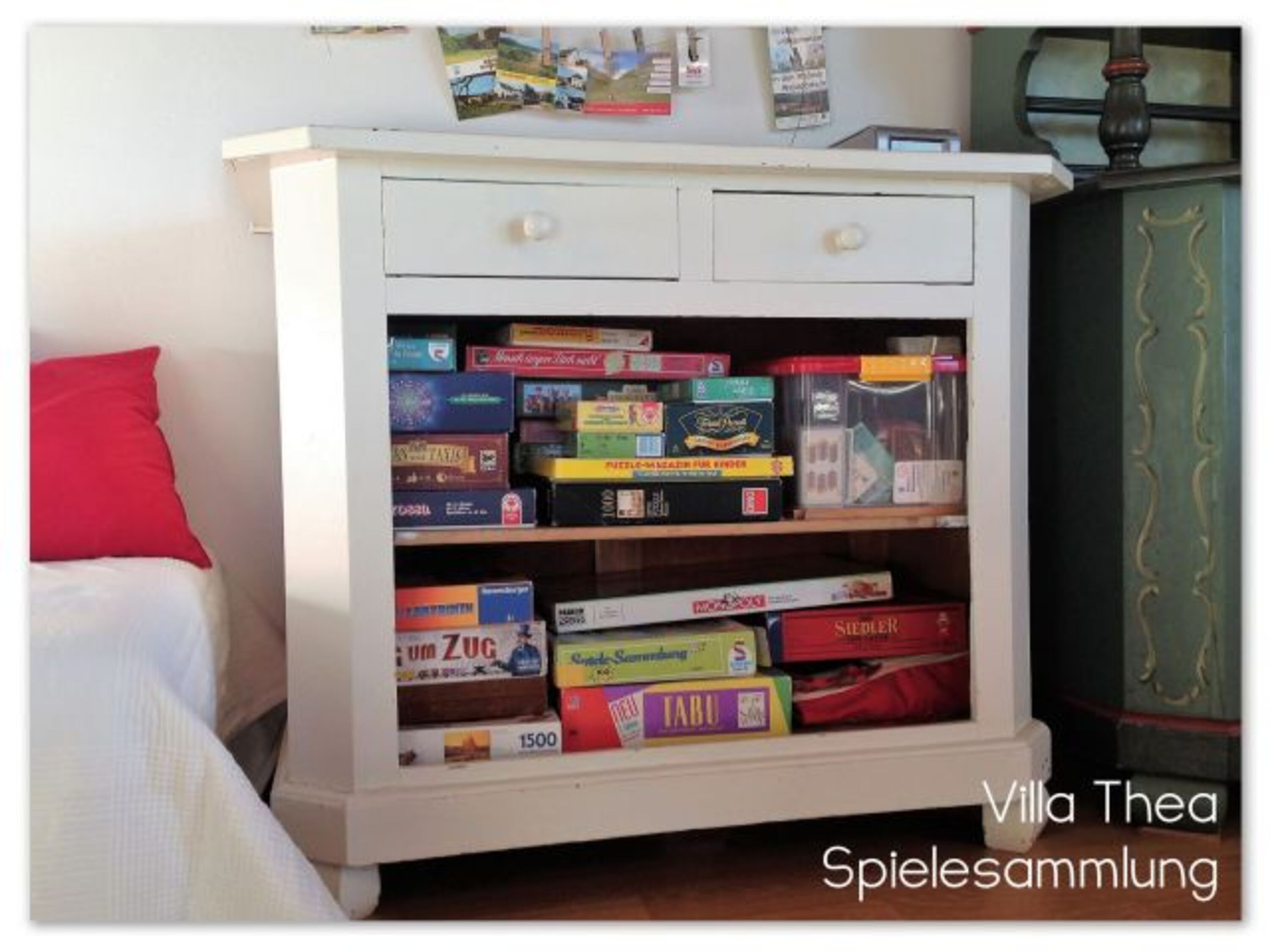 Spielekommode mit vielen beliebten Spielen für Klein und Groß