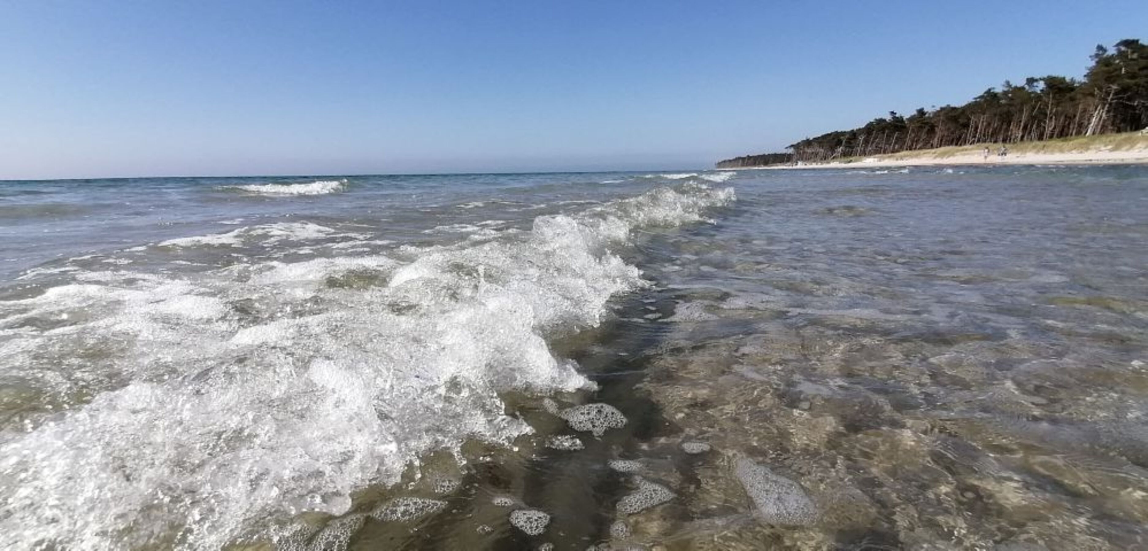 Wo die Ostseewellen trecken an den Strand...