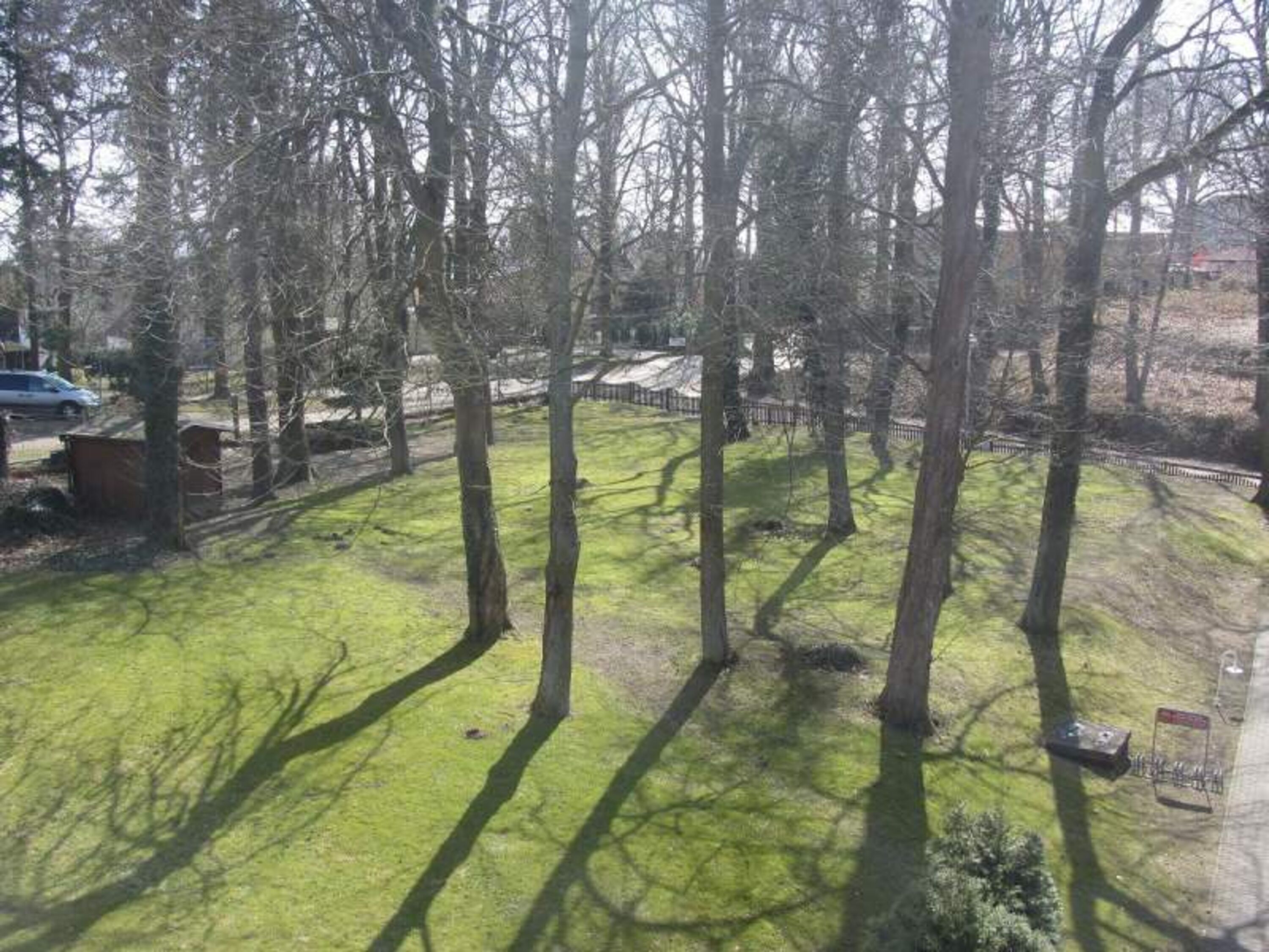Blick von der Dachterrasse in den Garten