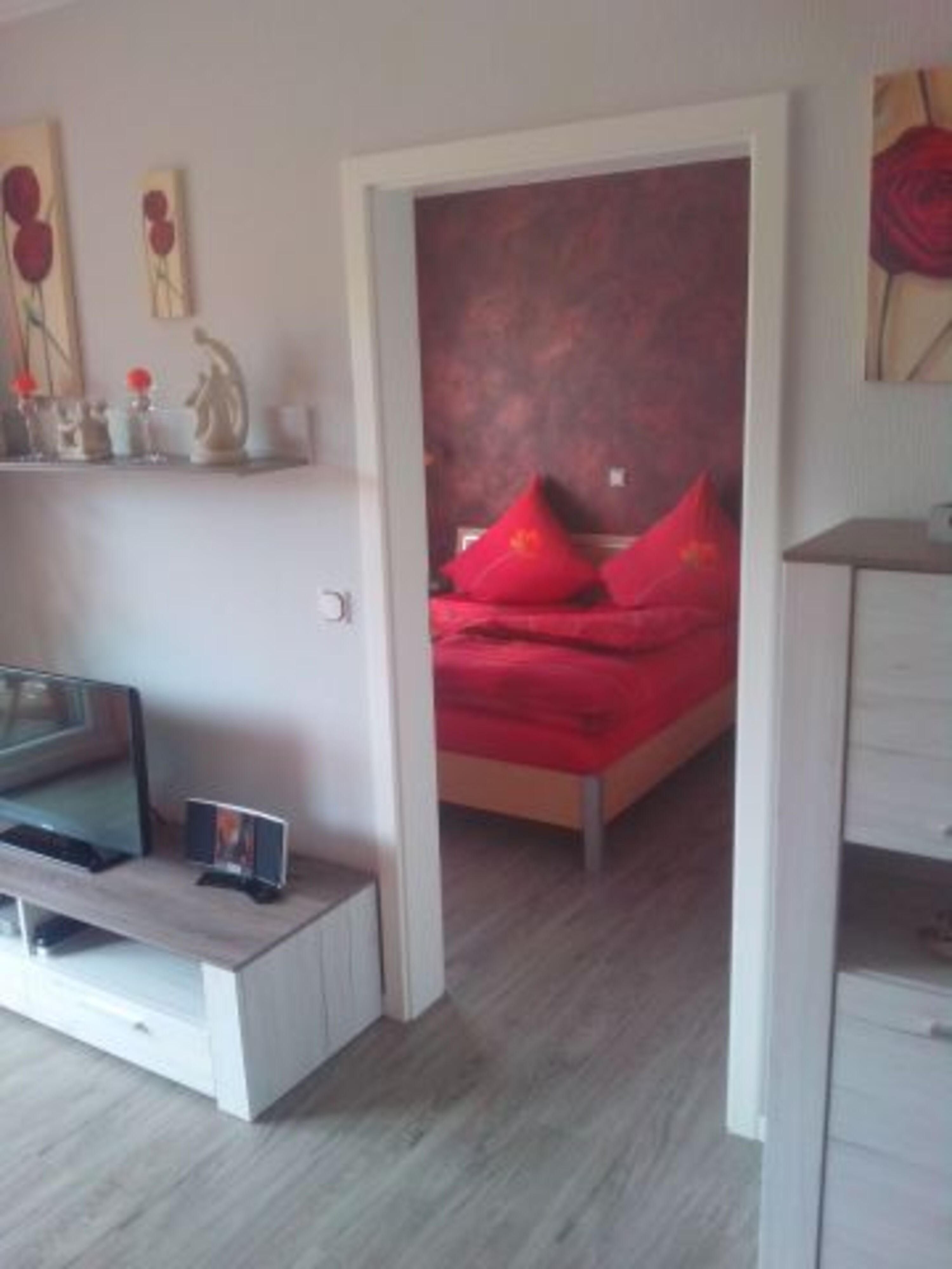Blick ins Schlafzimmer